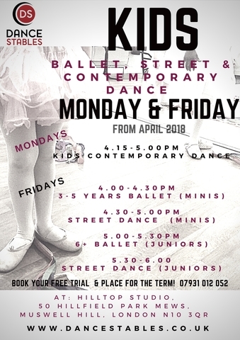 junior ballet muswell hill academy kids ballet in london on muswell hill flyer